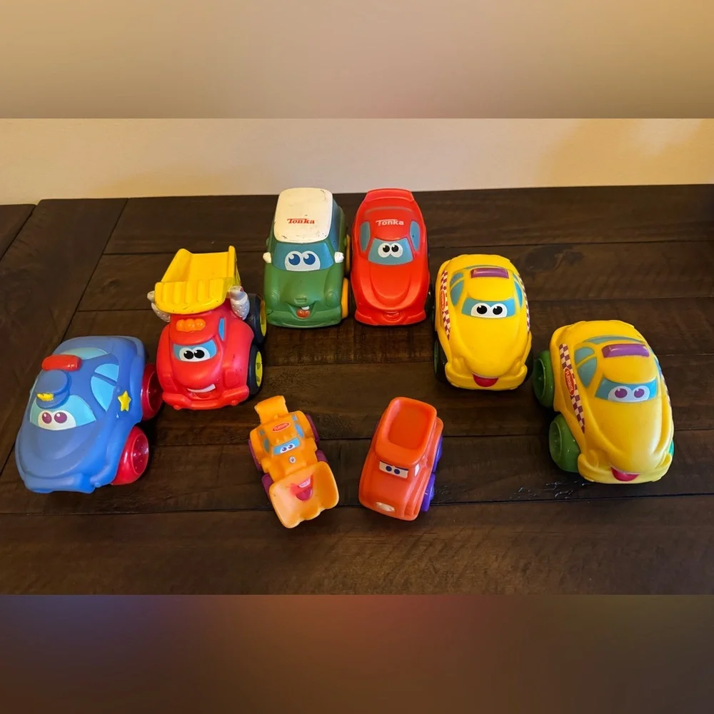 Tonka Chuck & Friends / Playskool Cars/Trucks Lot Of 8 Rolling Figures